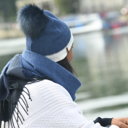 Écharpe Femme 100% Laine Cachemire - Grande écharpe Pashmina Chaude 180x70 Cm - Avec Franges Et Boîte Cadeau Pour Noël - 11